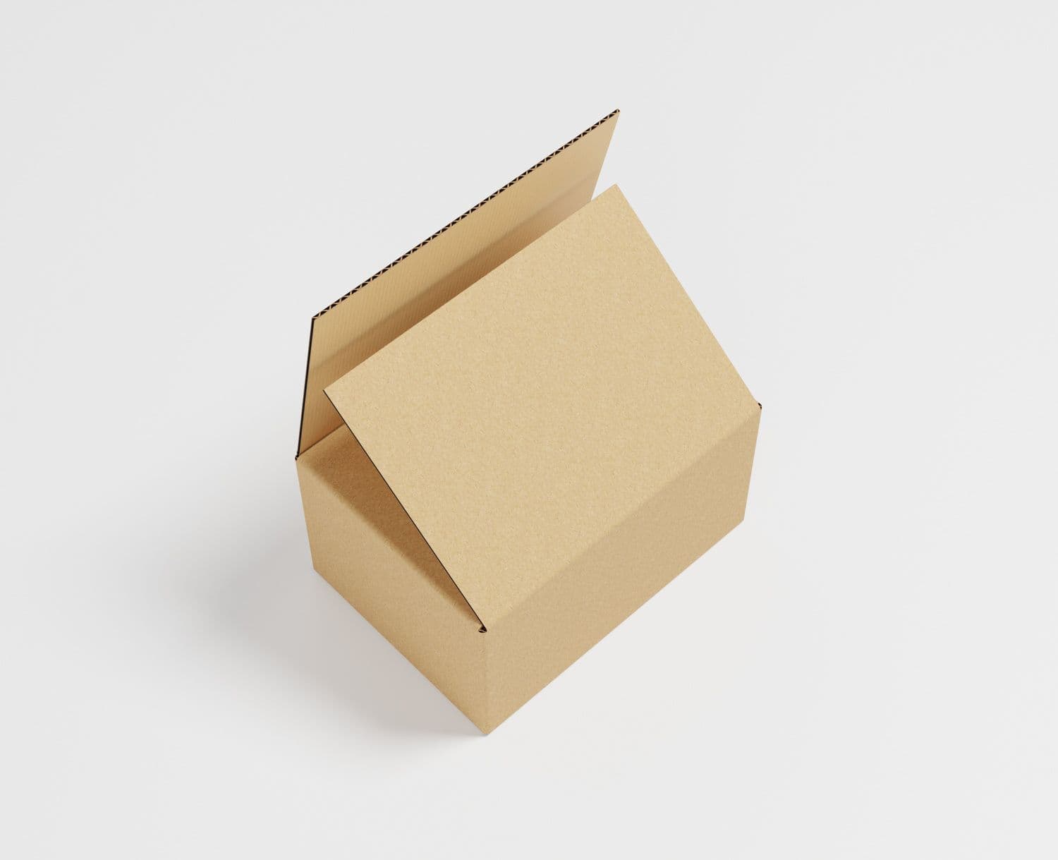 Karton klapowy z zachodzącymi klapami FEFCO 0206 - wysoki skos, wariant kraft
