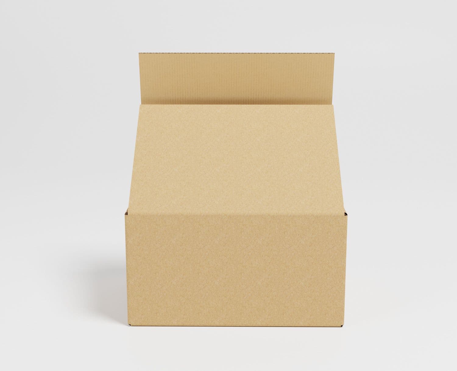 Karton klapowy z zachodzącymi klapami FEFCO 0206 - przód, wariant kraft